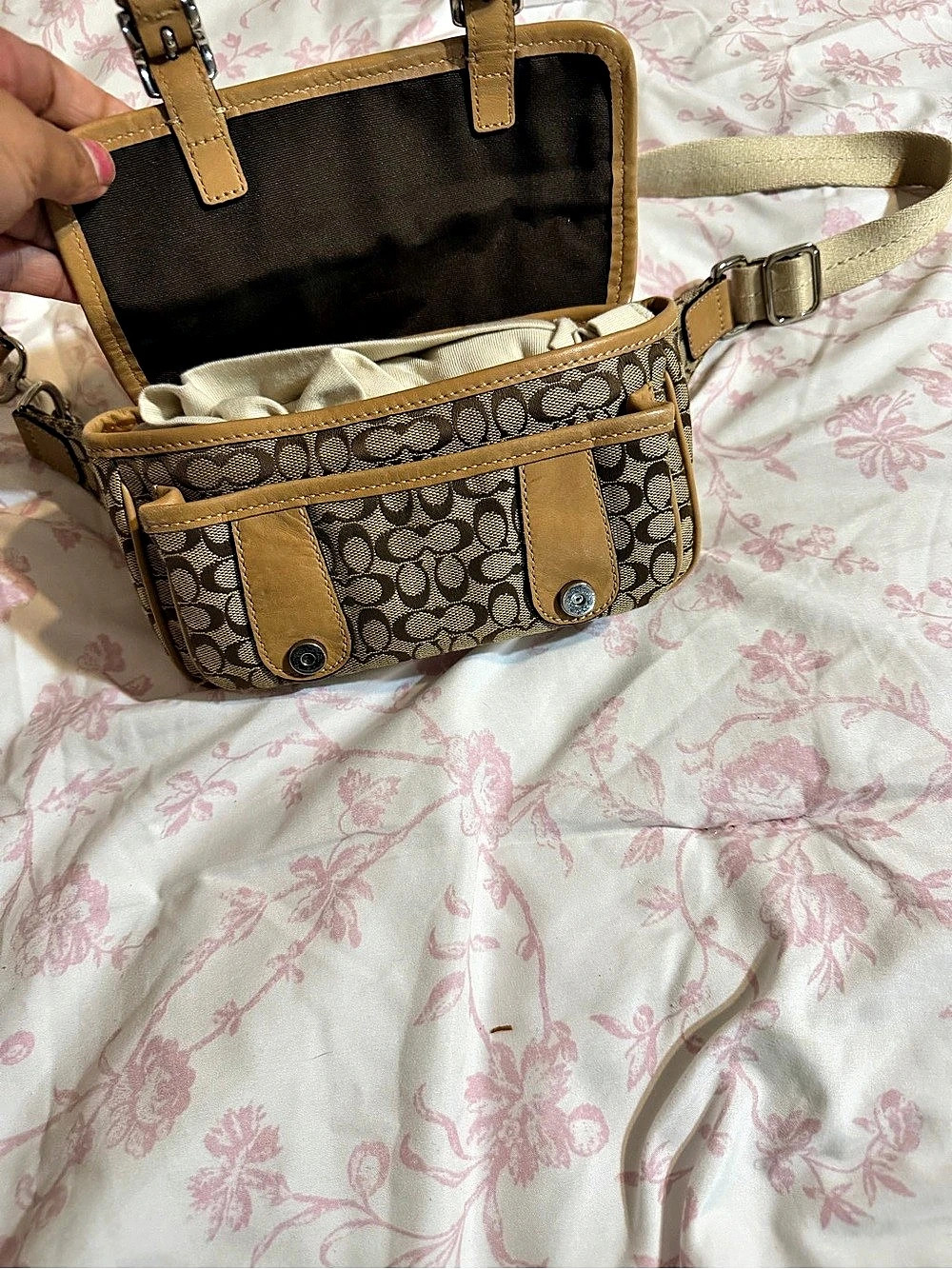 Coach Vintage Signature C Canvas Belt Bag Brown & Beige